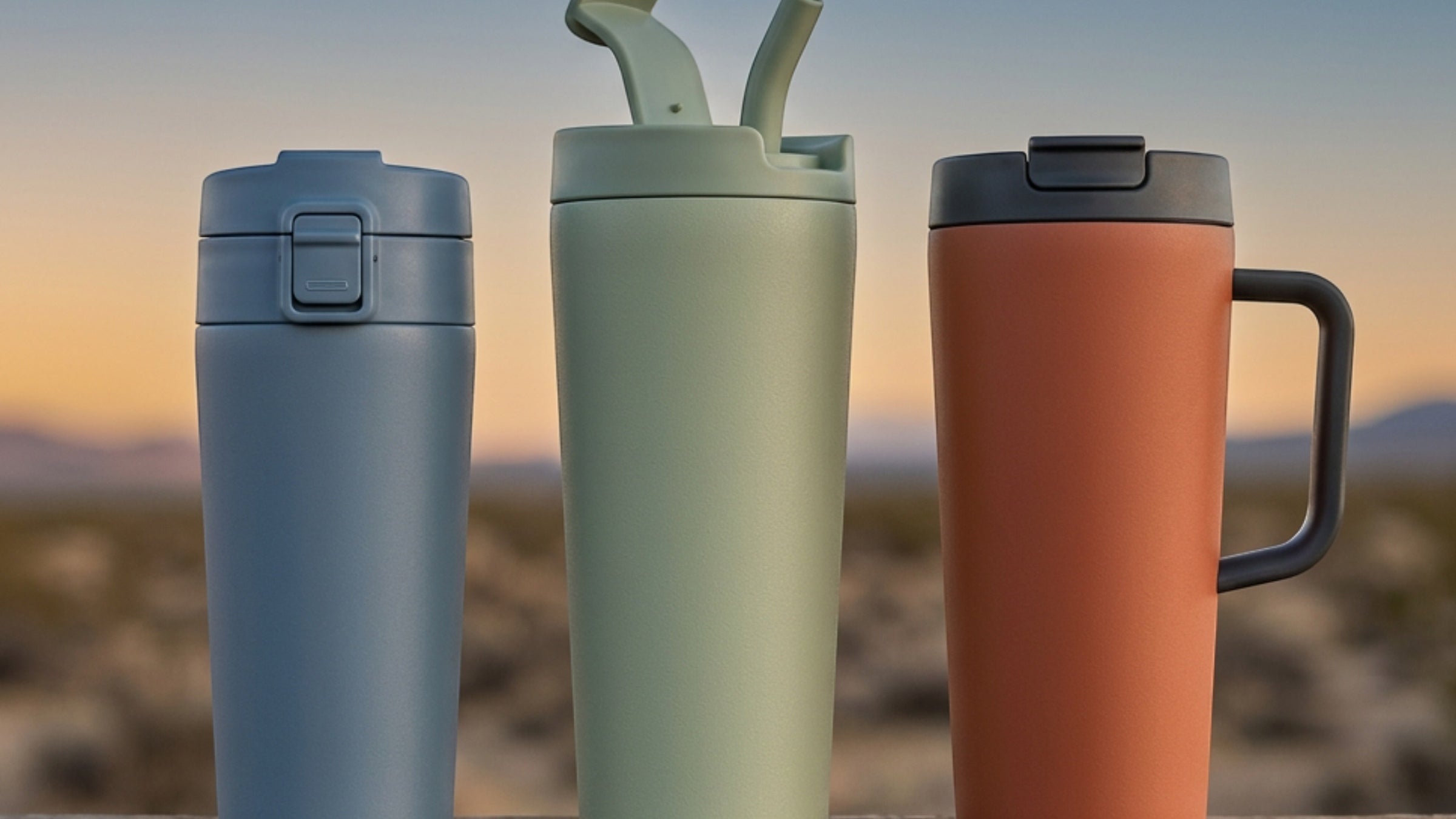 Xmkpb Flip-Lid Double-Wall Travel Tumblers